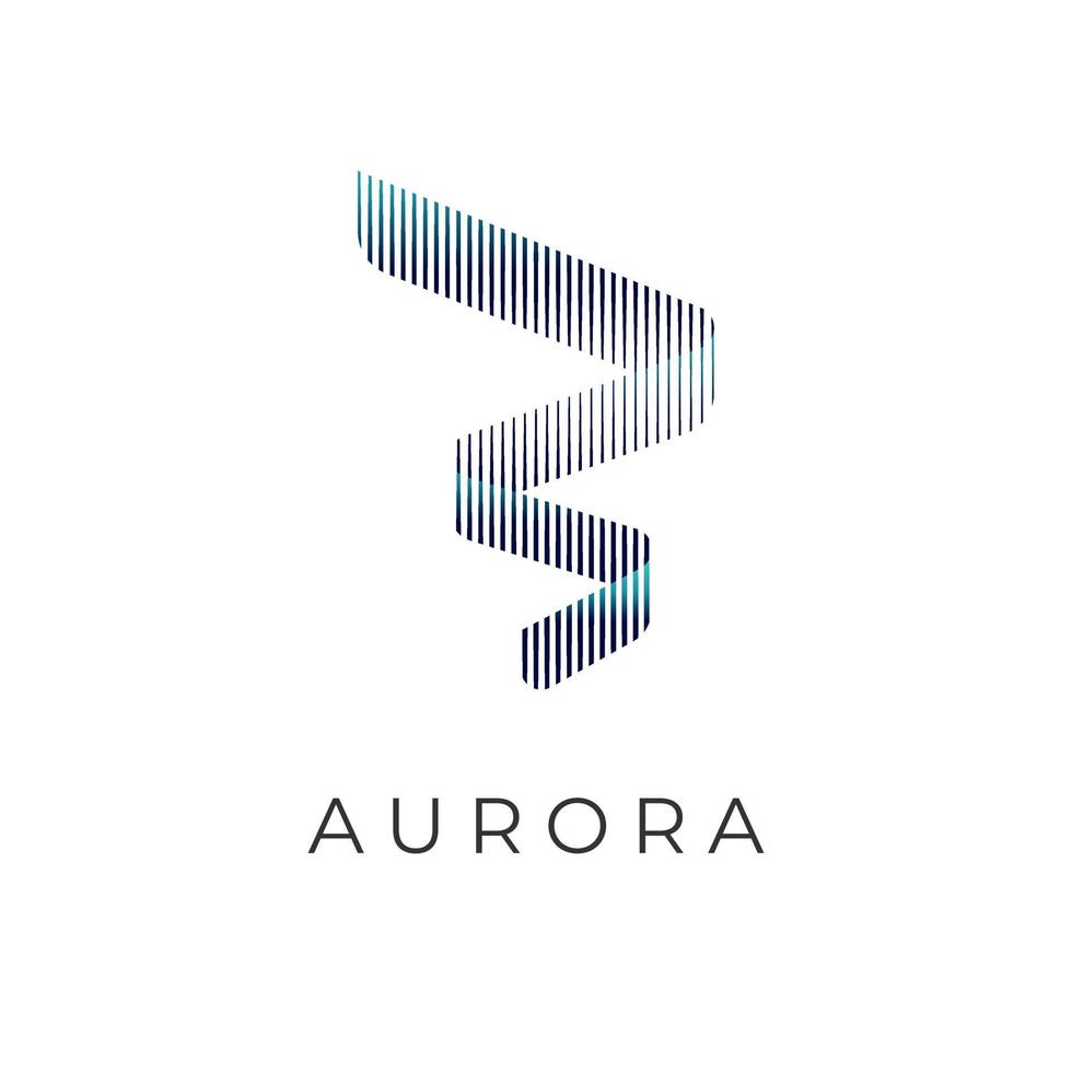 logo simple aurore abstraite avec de belles couleurs vecteur