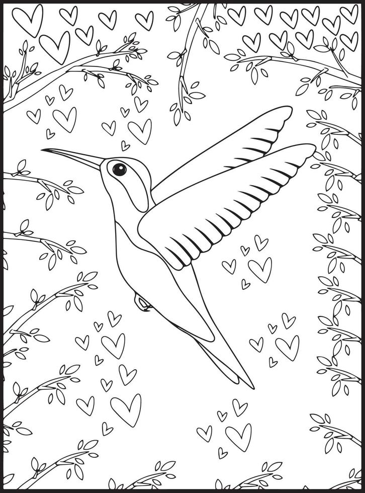 coloriages d'oiseaux pour les enfants vecteur