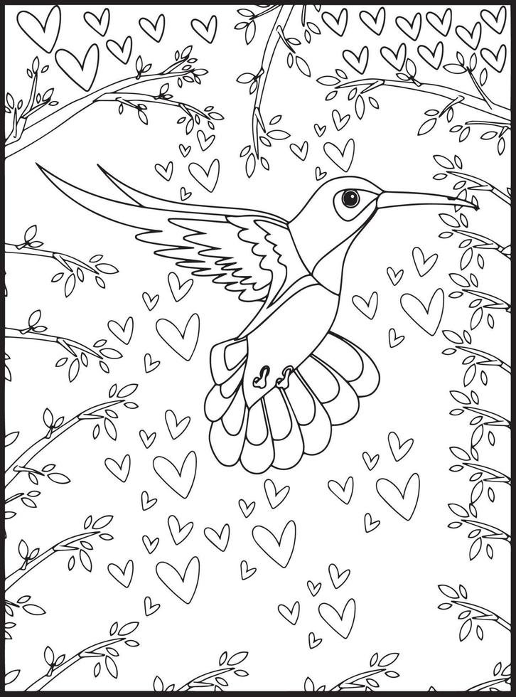 coloriages d'oiseaux pour les enfants vecteur