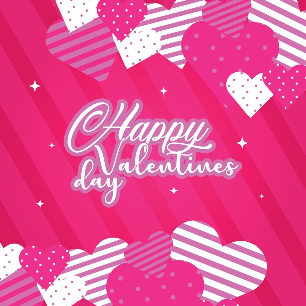 fond rose happy valentines day 2023 illustration vectorielle pour souhait d'amour vecteur