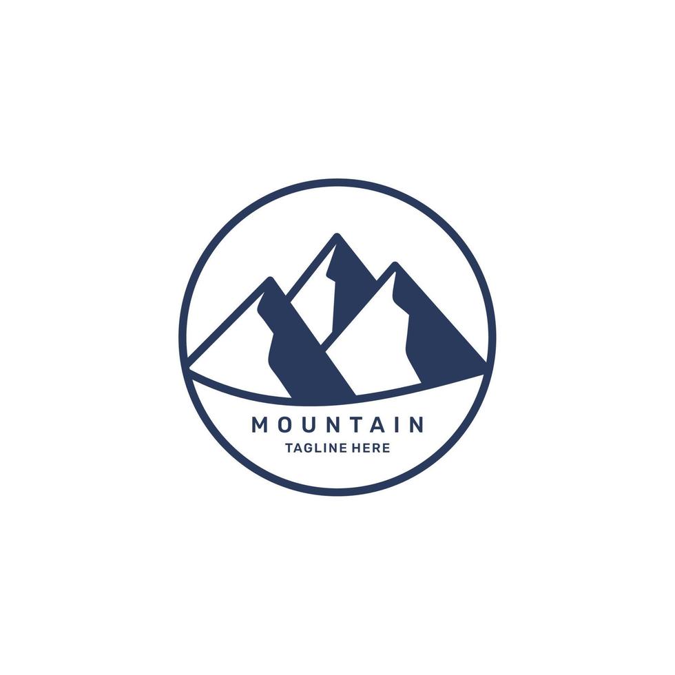 icône du logo de la montagne vecteur