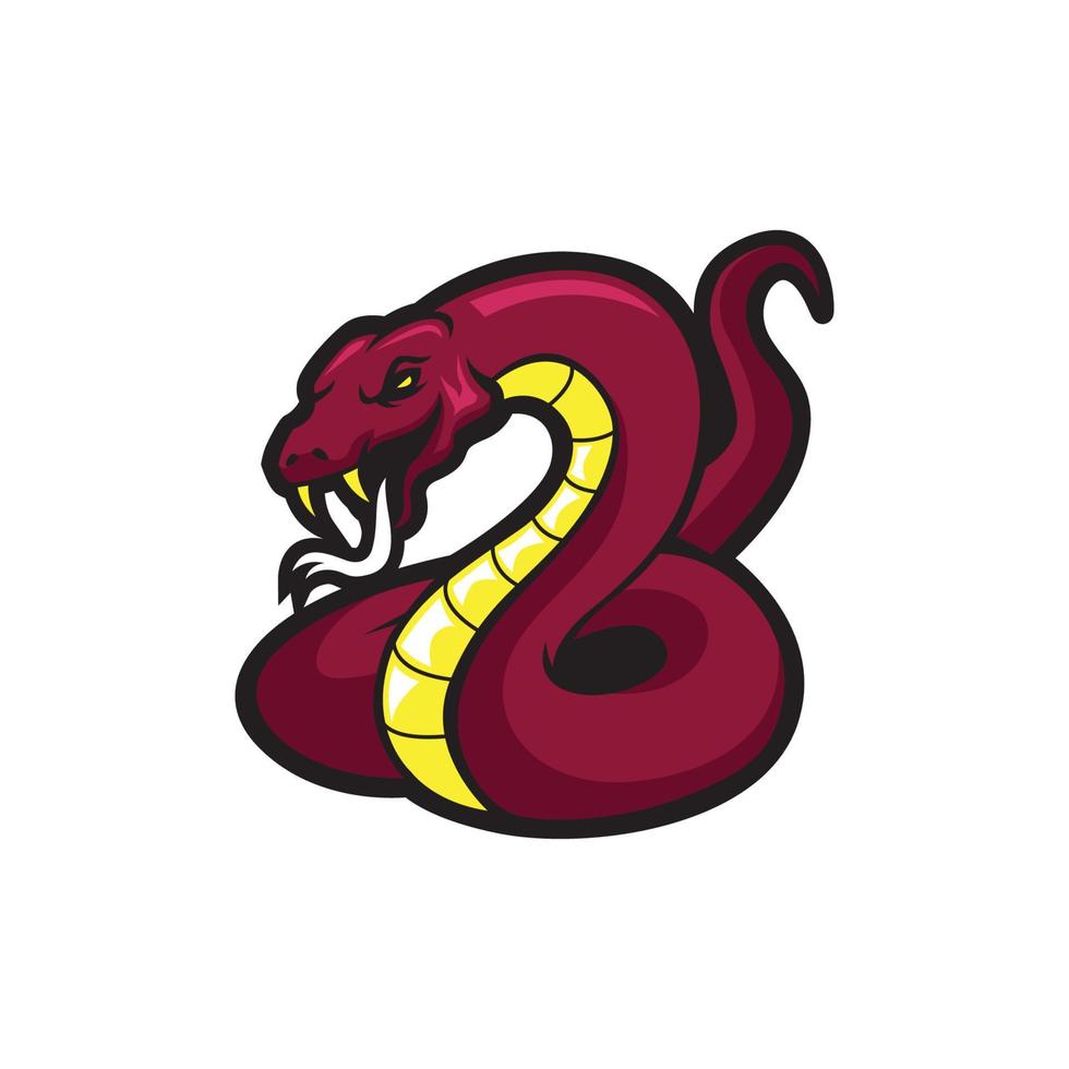illustration vectorielle de serpent mascotte vecteur