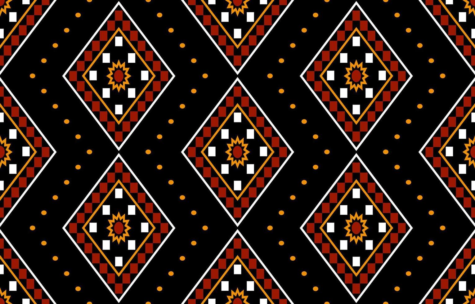 motif traditionnel géométrique ethnique oriental harmonieux pour le fond, tapis, papier peint, vêtements, emballage, batik, tissu, image vectorielle, illustration, style de broderie. vecteur