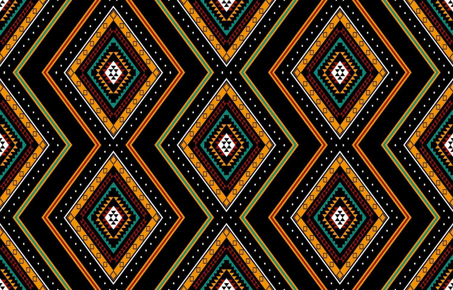 motif traditionnel géométrique ethnique oriental harmonieux pour le fond, tapis, papier peint, vêtements, emballage, batik, tissu, image vectorielle, illustration, style de broderie. vecteur