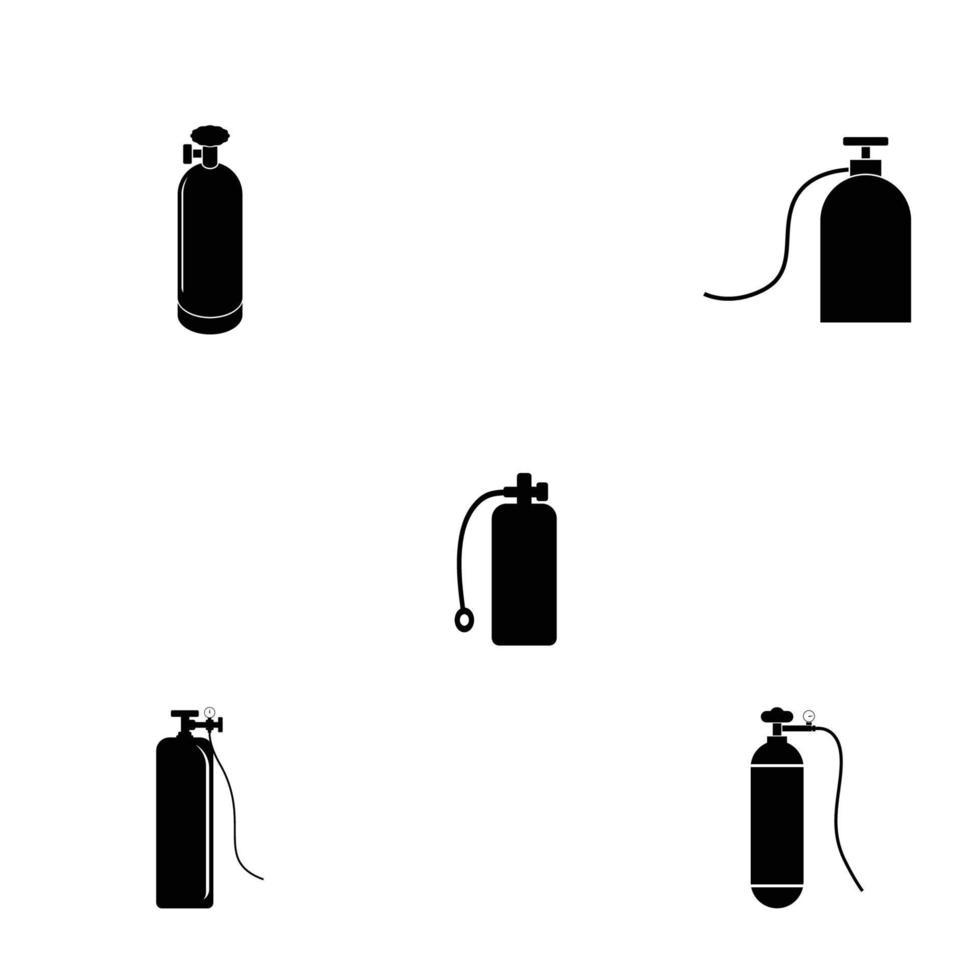 icône de bouteille d'oxygène vecteur