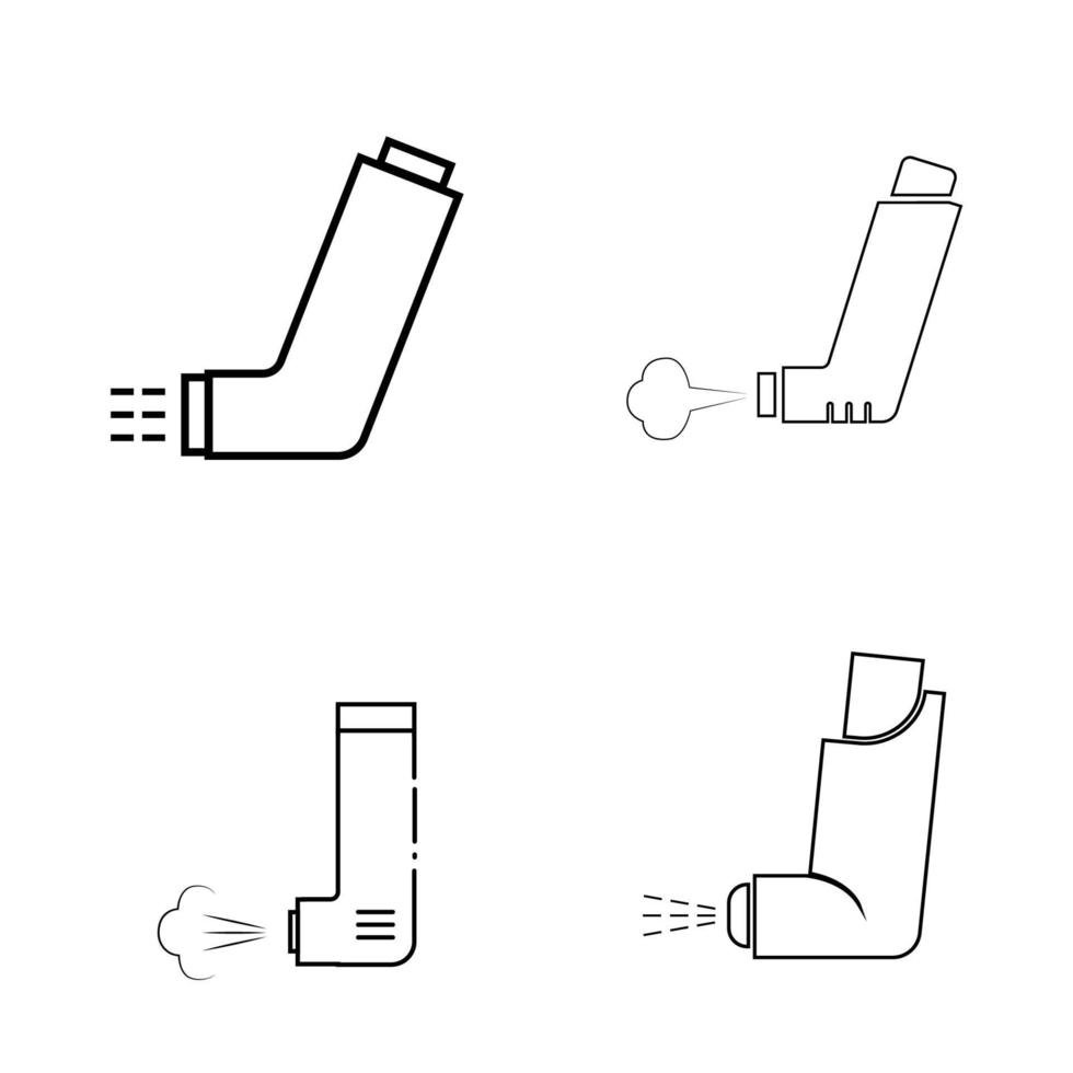 vecteur d'icône d'inhalateur