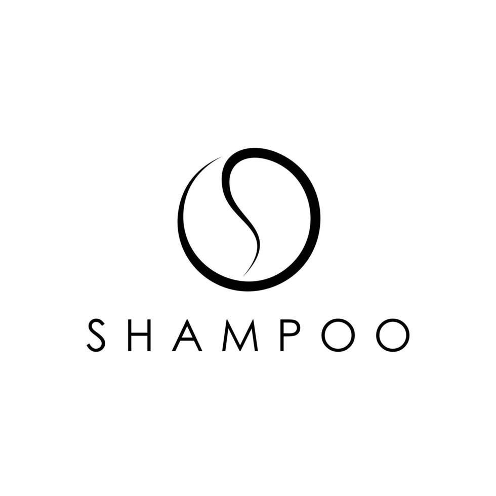 logo de shampooing minimalisme lettre s vecteur