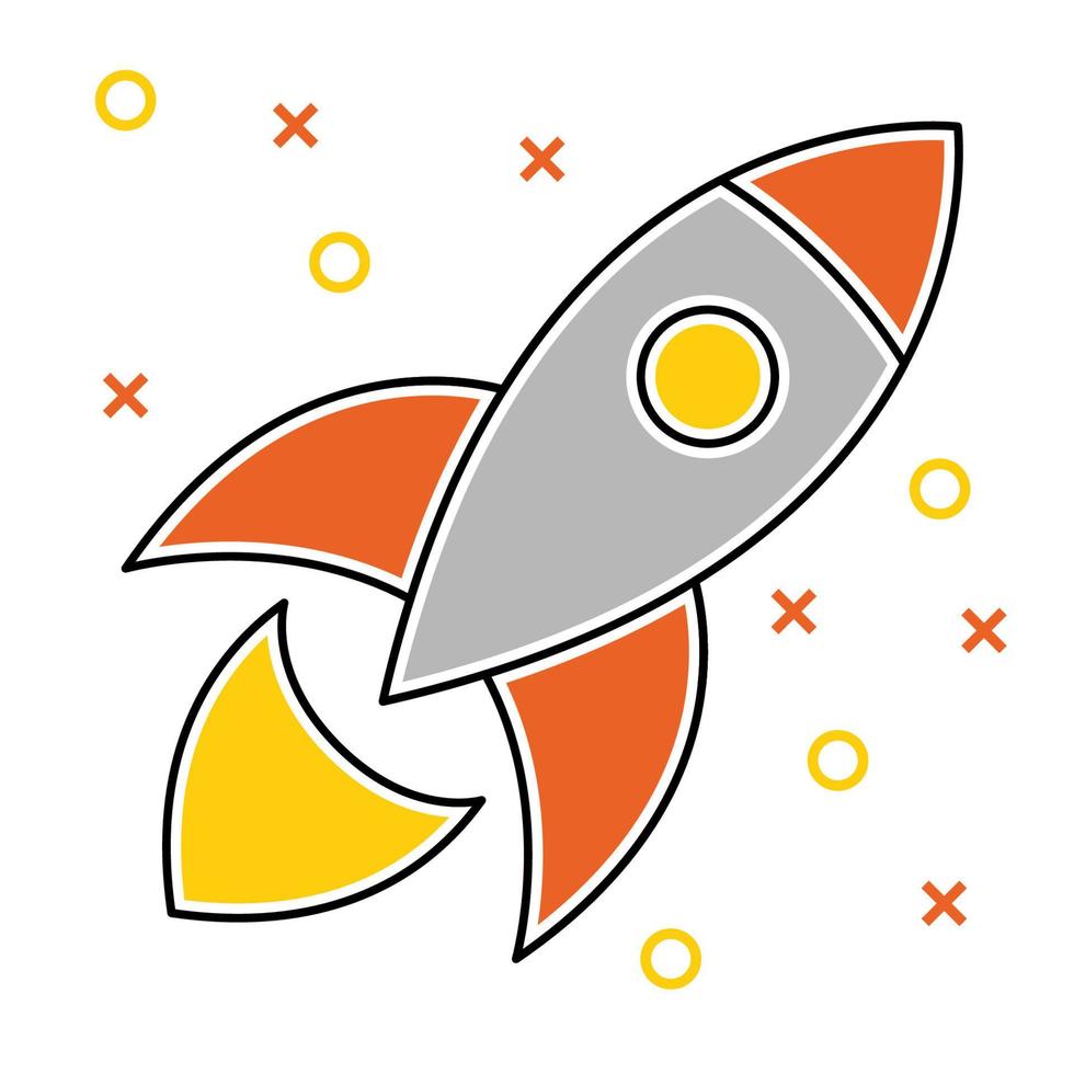icône de vaisseau spatial, adaptée à un large éventail de projets créatifs numériques. vecteur