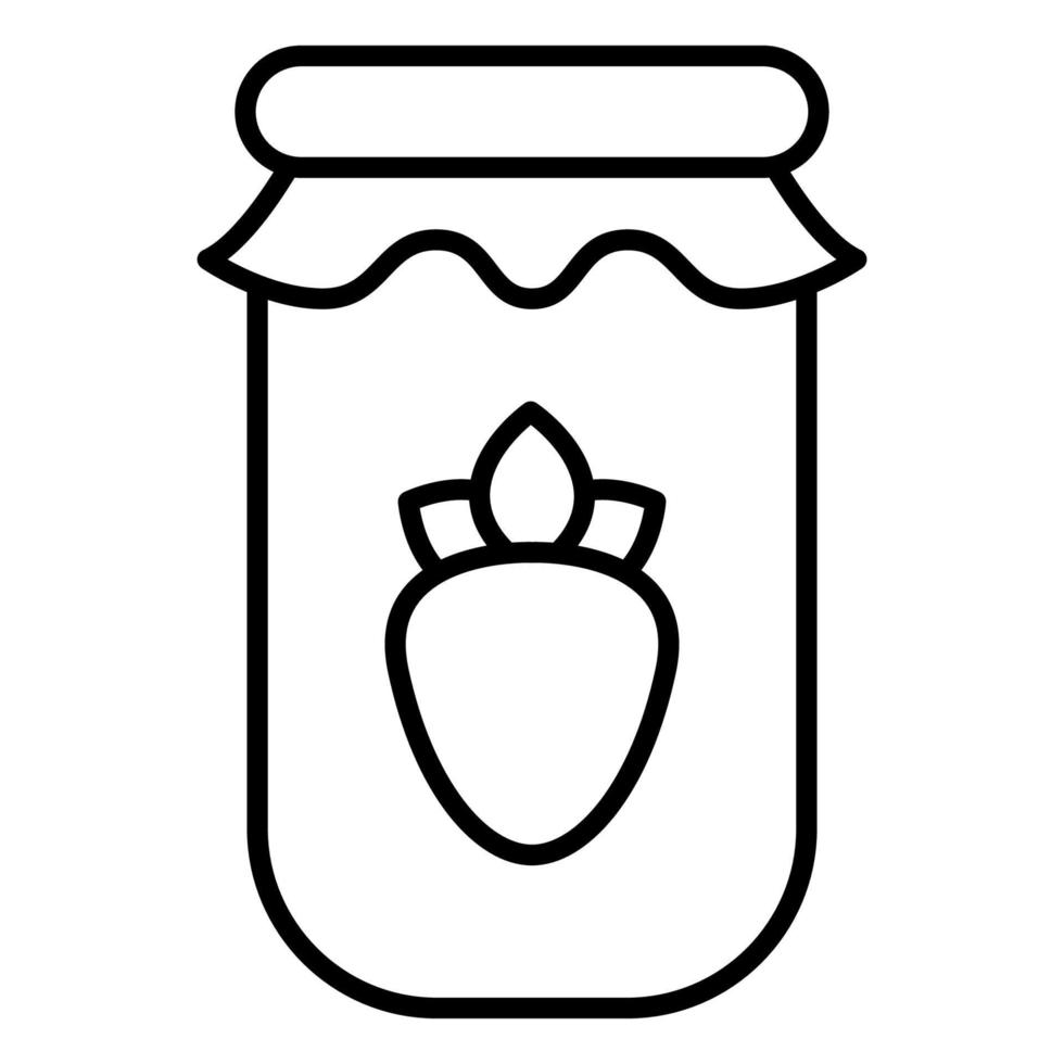 icône de pot de confiture, adaptée à un large éventail de projets créatifs numériques. vecteur