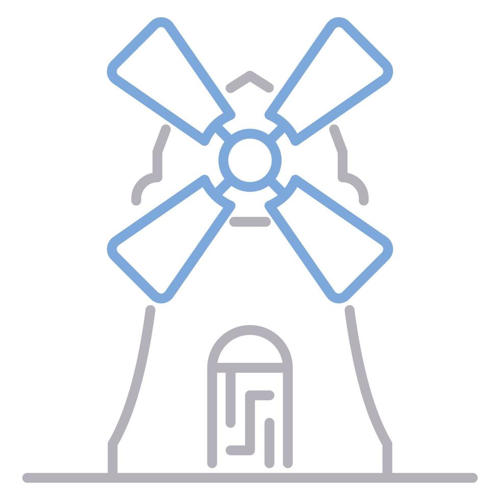 icône de moulin à vent, adaptée à un large éventail de projets créatifs numériques. vecteur