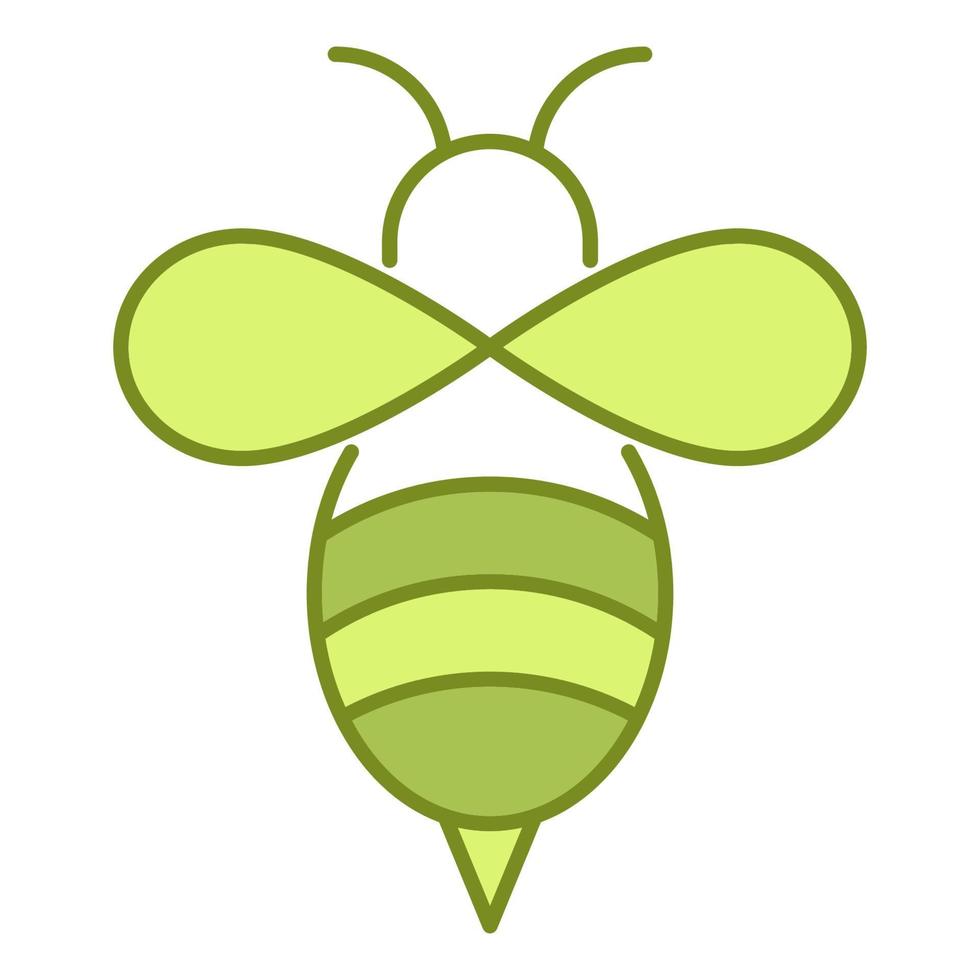 icône des abeilles, adaptée à un large éventail de projets créatifs numériques. vecteur