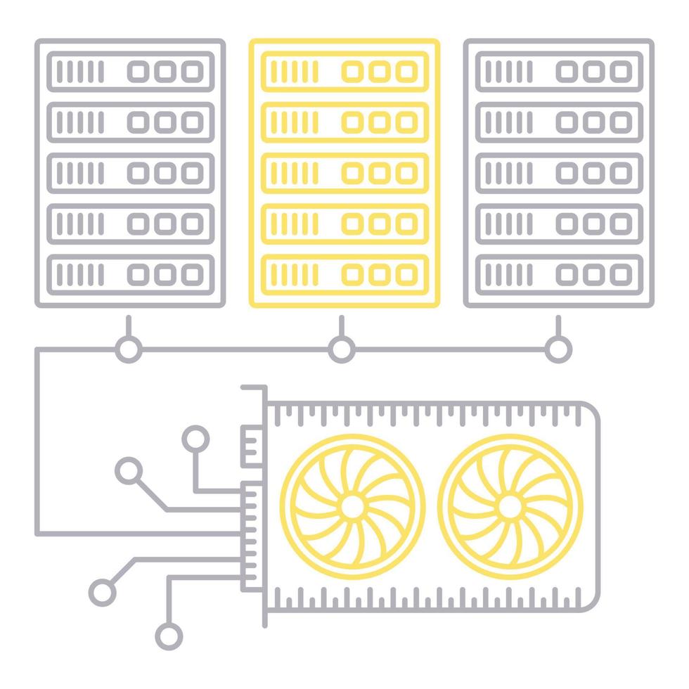 icône minière bitcoin, adaptée à un large éventail de projets créatifs numériques. vecteur