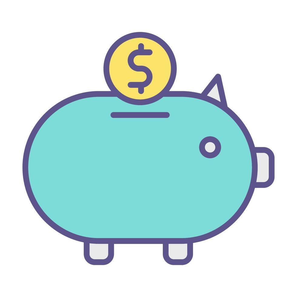 icône d'épargne, adaptée à un large éventail de projets créatifs numériques. vecteur