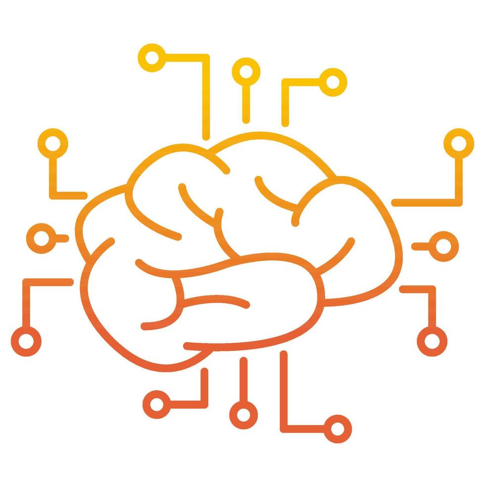 icône de réseau neuronal, adaptée à un large éventail de projets créatifs numériques. vecteur