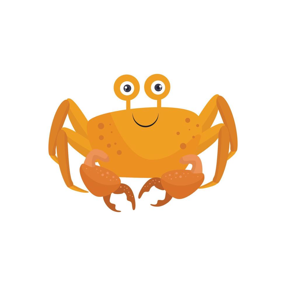 crabe doré mignon graphique vectoriel illustration