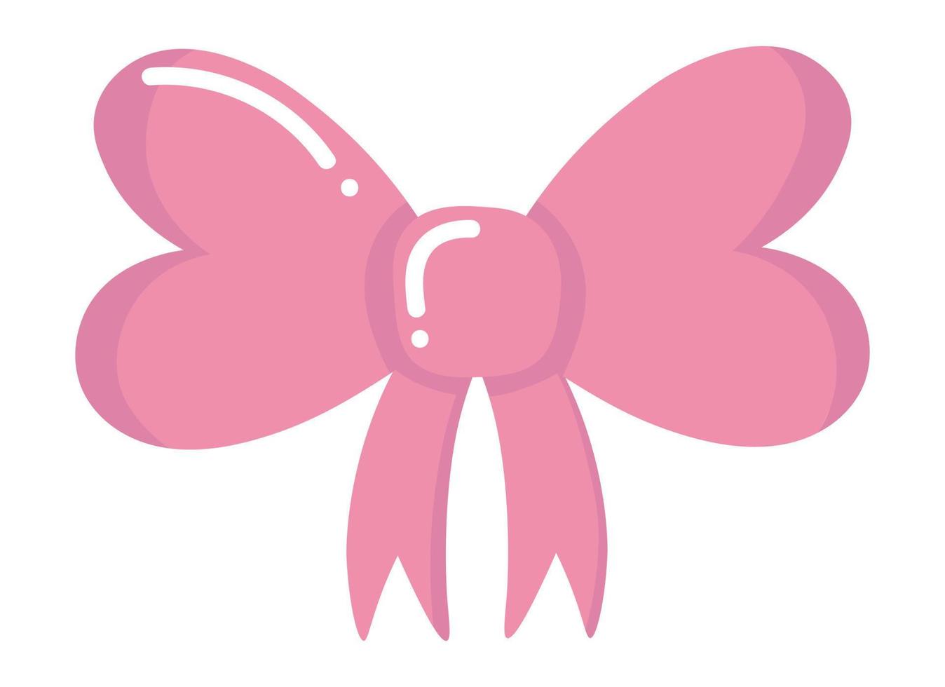 doodle clipart arc rose mignon pour la décoration vecteur