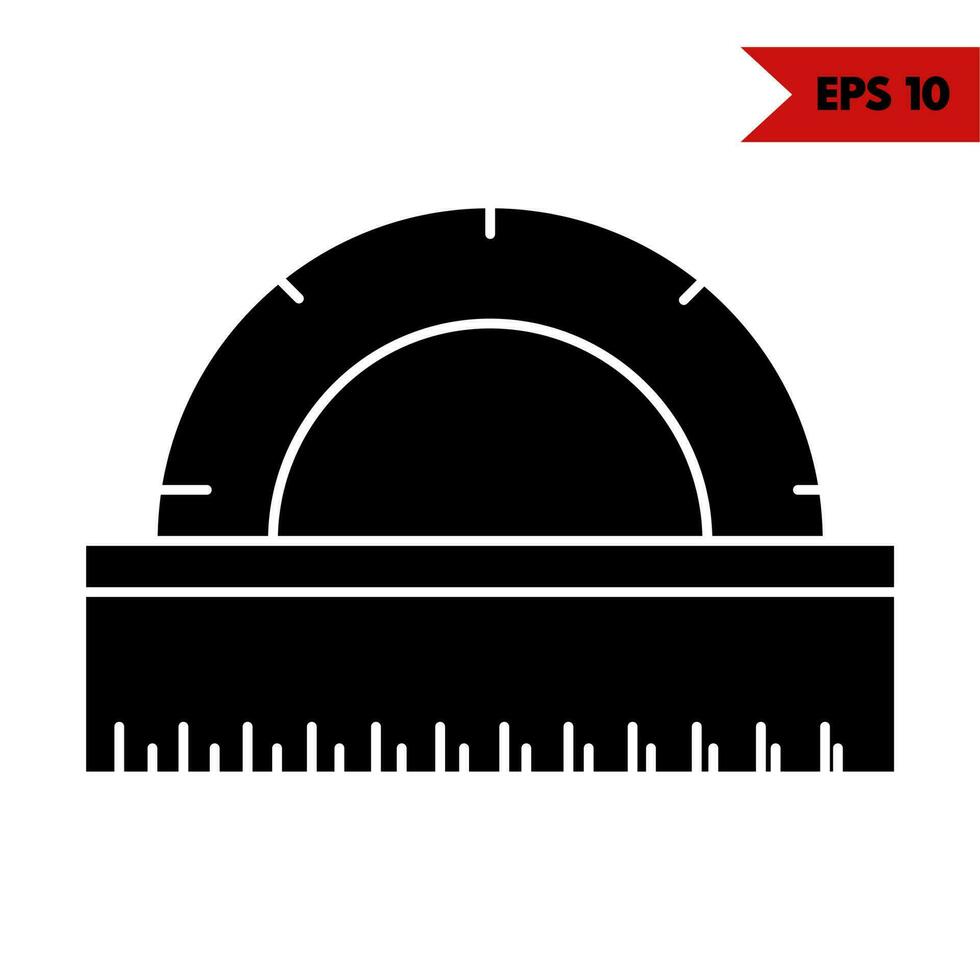 illustration de l'icône de la ligne de la règle vecteur