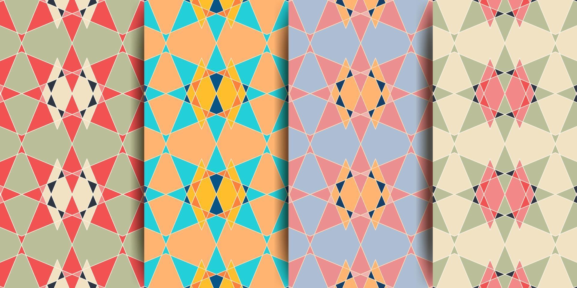 modèle sans couture arabe dans la palette multicolore. ornement arabe. décor oriental. conception de papier peint ramadan. façon marocaine. illustration vectorielle. vecteur