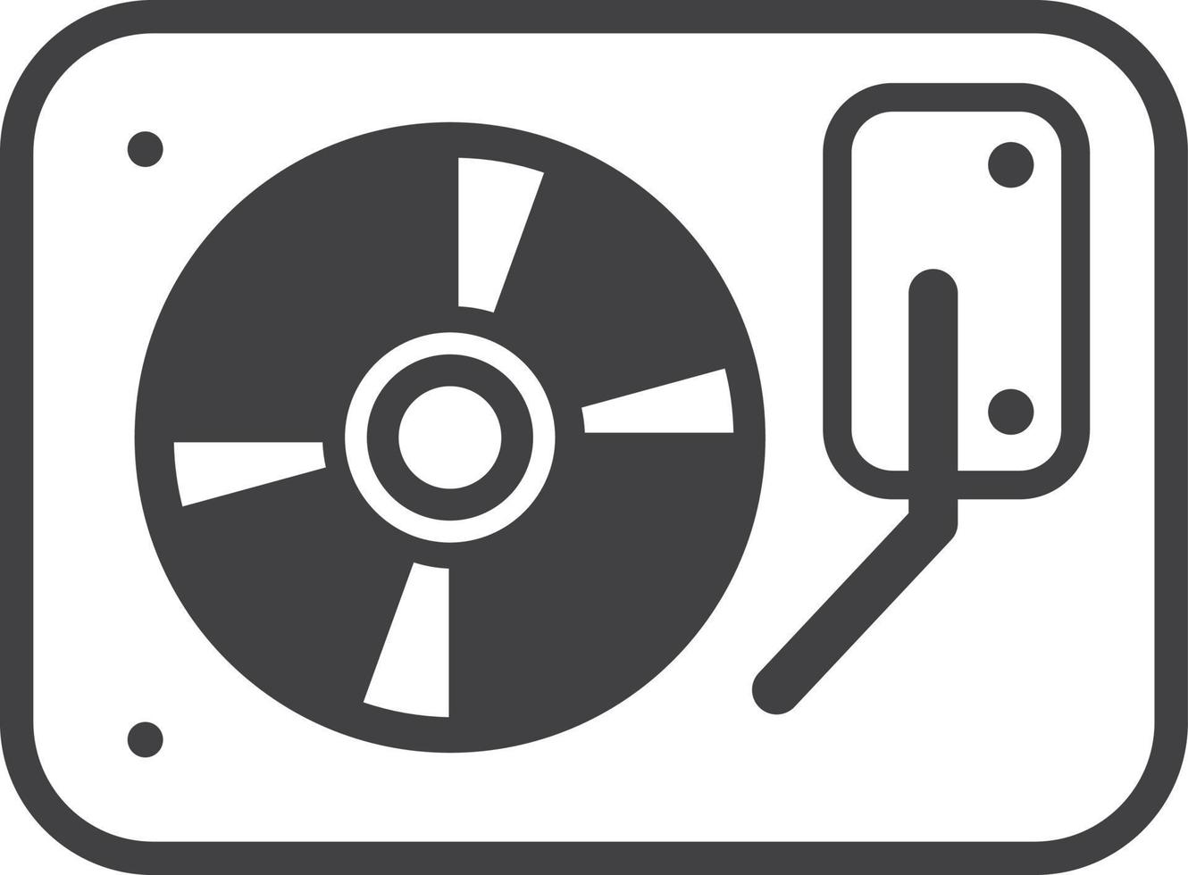 illustration de tourne-disque dans un style minimal vecteur