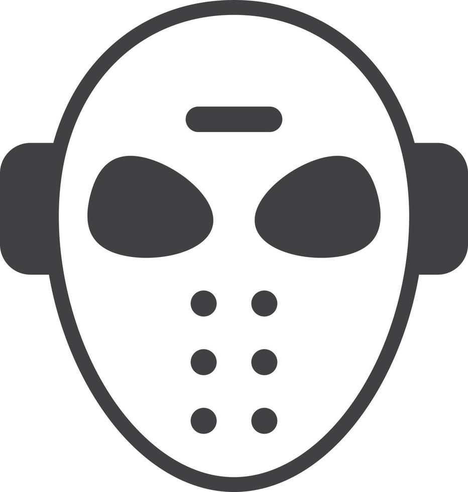 illustration de masque de hockey dans un style minimal vecteur