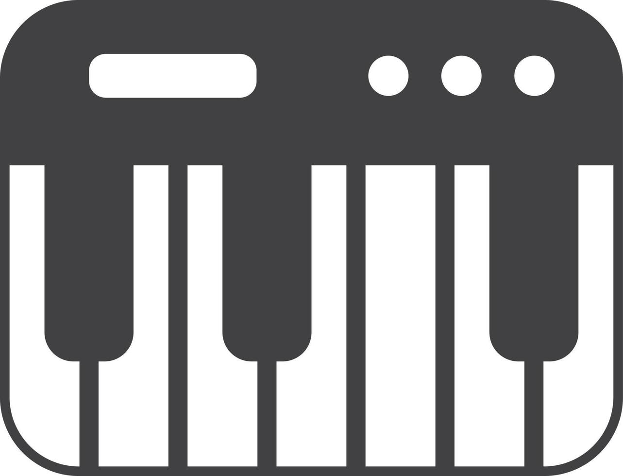 illustration de piano électrique dans un style minimal vecteur