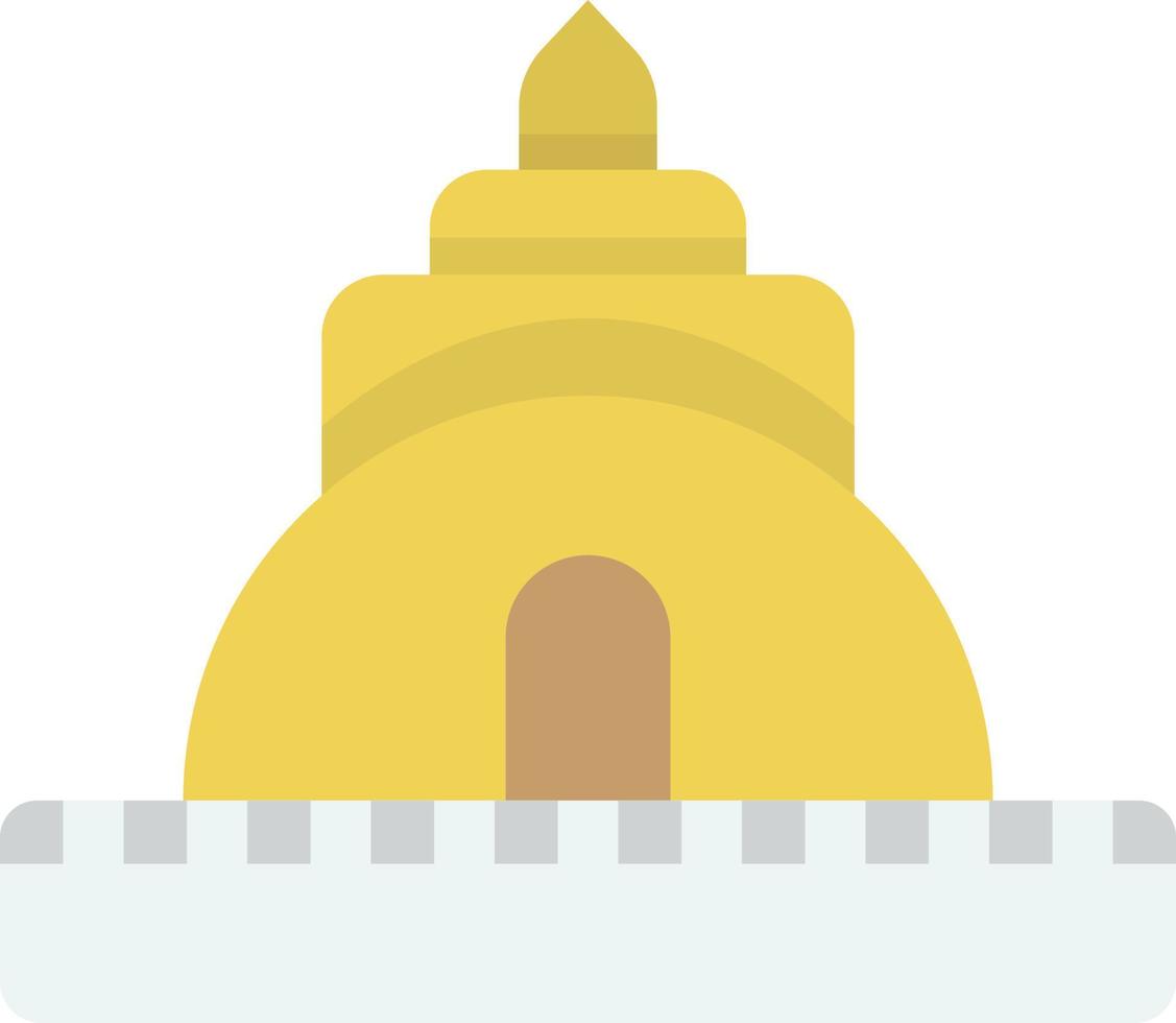 illustration de temple de style thaïlandais dans un style minimal vecteur