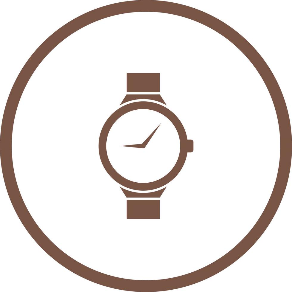 icône de glyphe de vecteur de montre décontractée unique