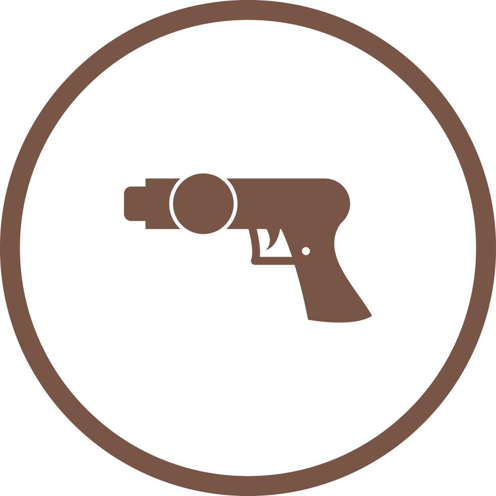 icône de glyphe de vecteur de pistolet spatial unique