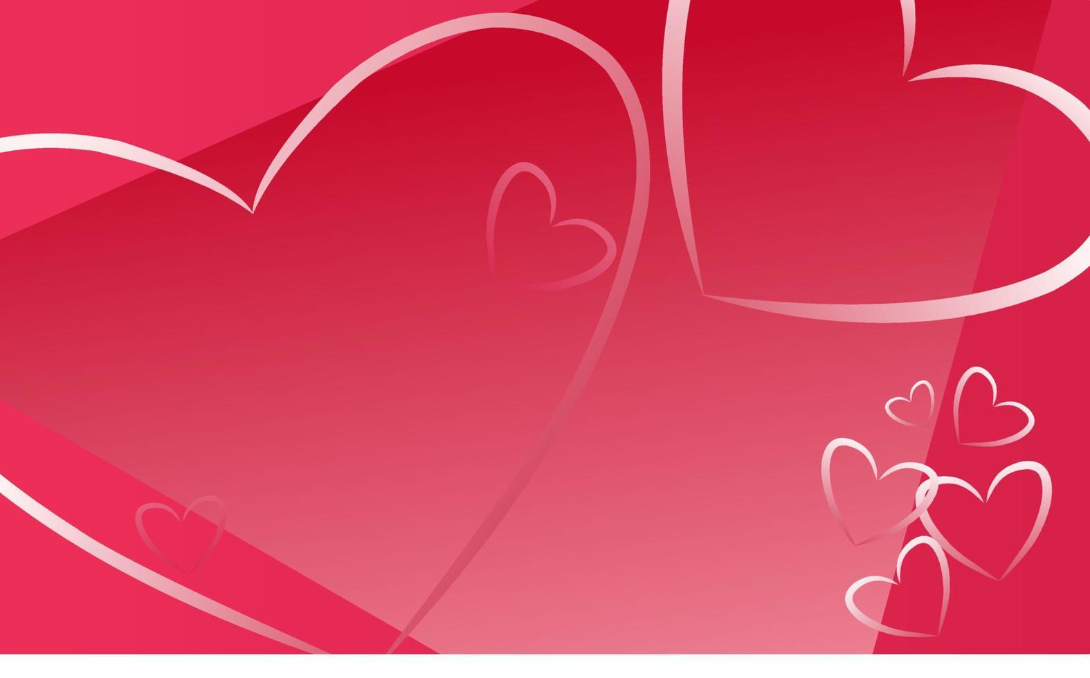 fond de la saint-valentin. design de fond happy valentines day avec des éléments en forme de coeur romantique. espace pour le texte. convient aux cartes de vœux, bannières, affiches, etc. vecteur