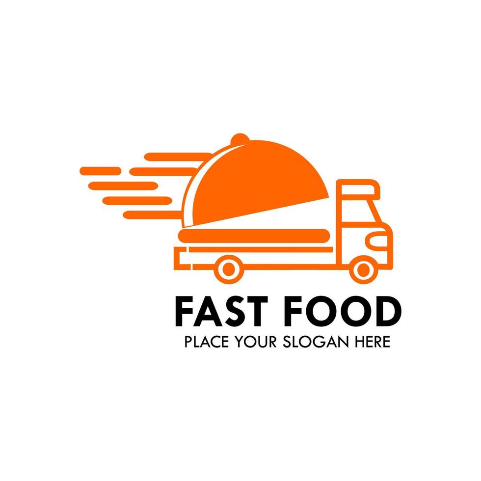 illustration de modèle de logo de nourriture express vecteur