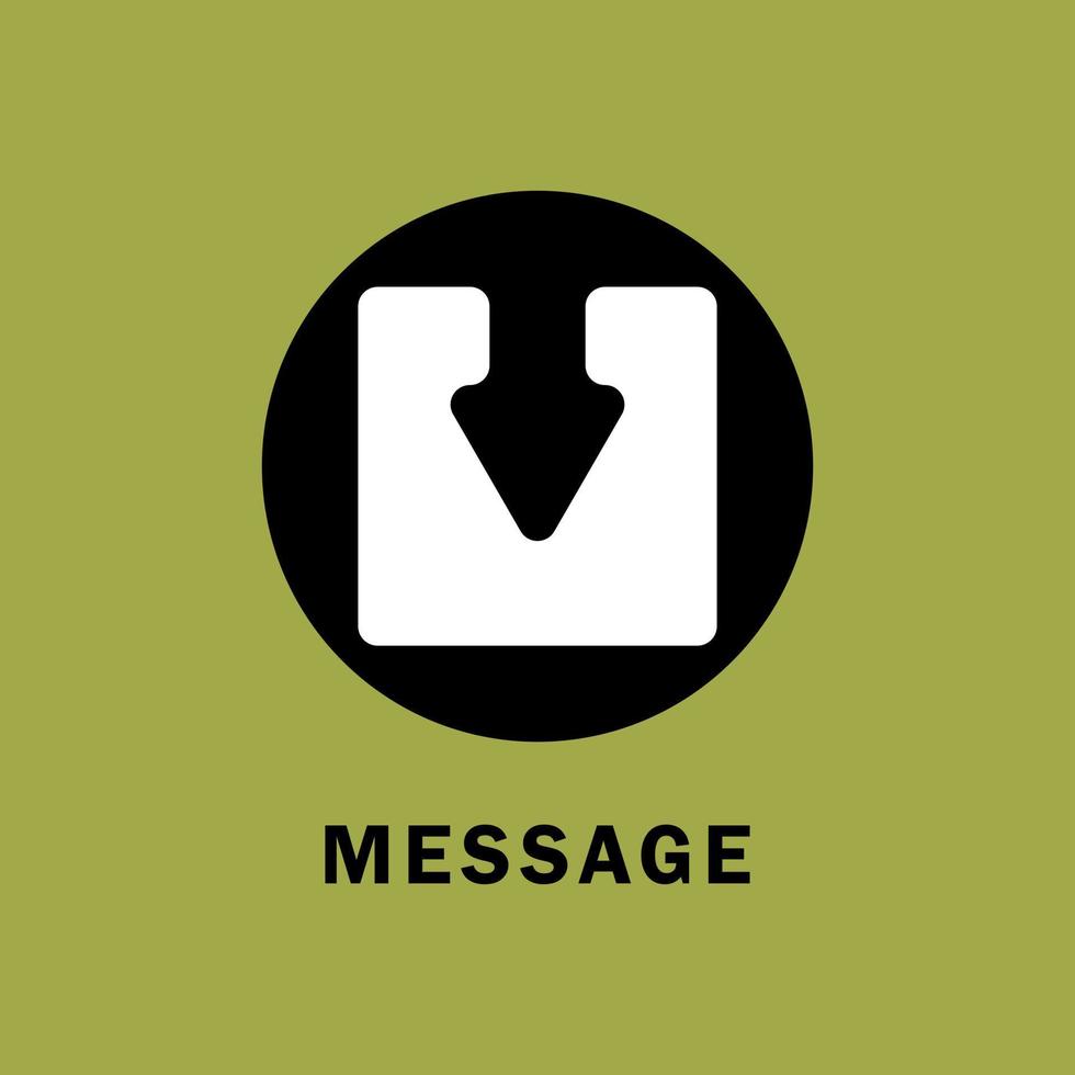 illustration vectorielle de message simple pour l'icône du logo vecteur