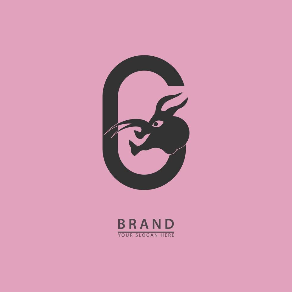 lettre de concept g et tête de dragon initiales icône du logo du nom de l'entreprise vecteur