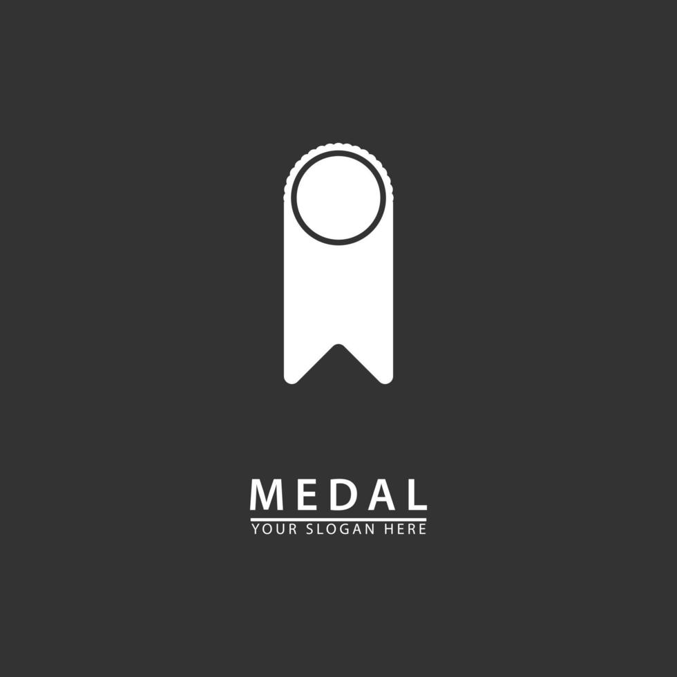 logo d'icône de médaille simple vecteur