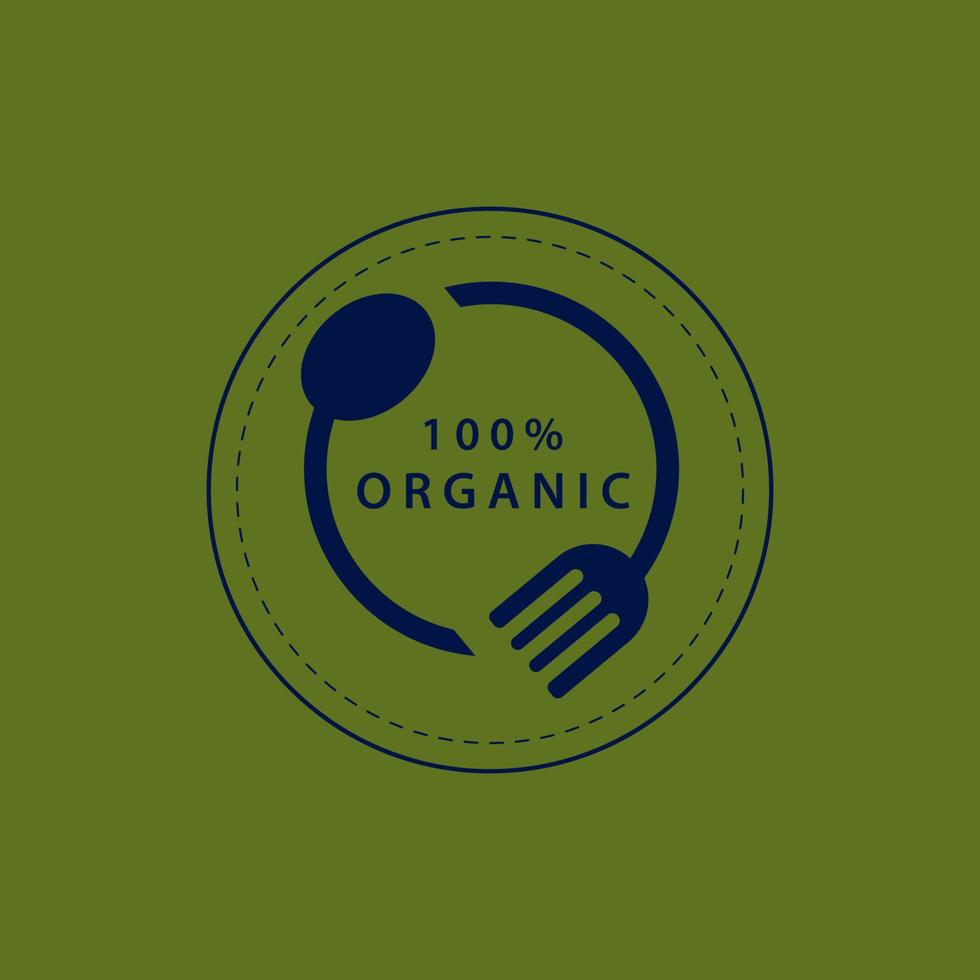 icône du logo du restaurant fourchette et cuillère circulaire vecteur