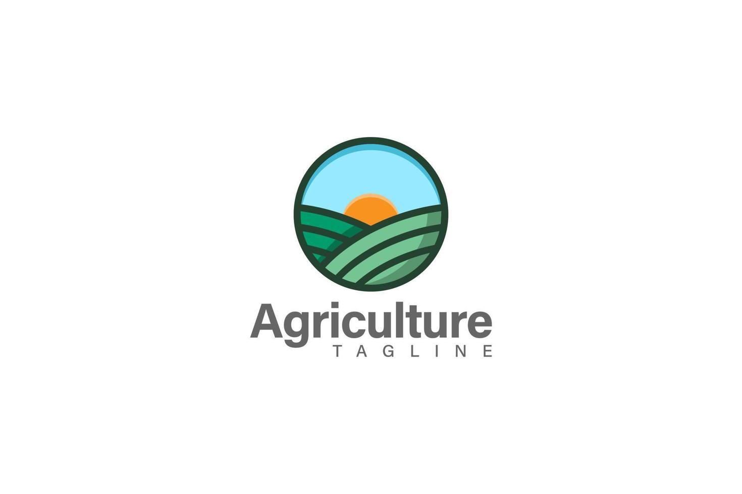 vecteur de conception de logo agricole