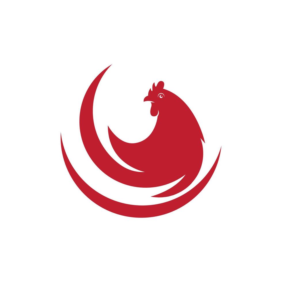 conception de vecteur icône illustration poulet