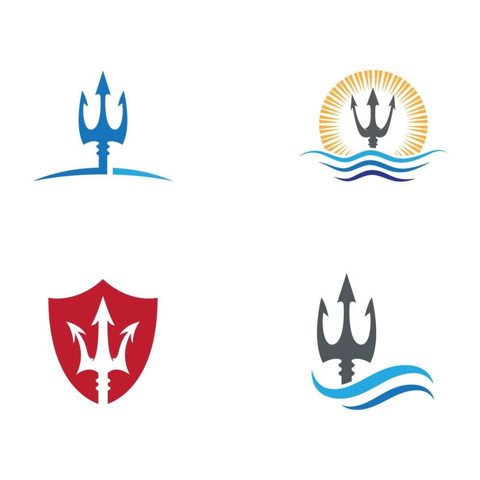 icône de vecteur de modèle de logo trident