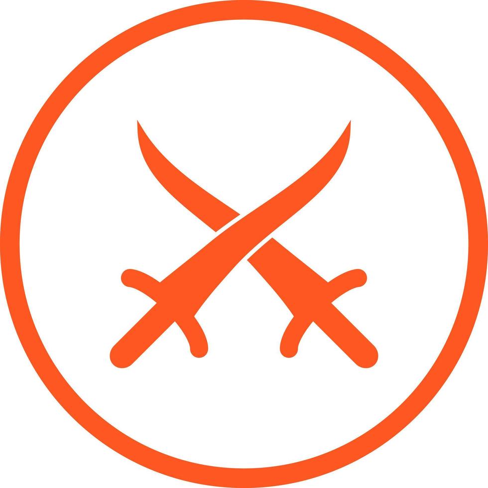 icône de vecteur de glyphe de belles épées arabes