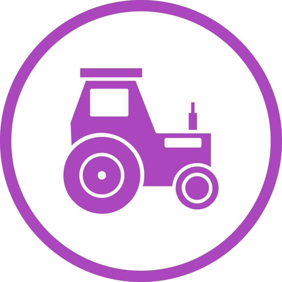 icône de glyphe vecteur beau tracteur