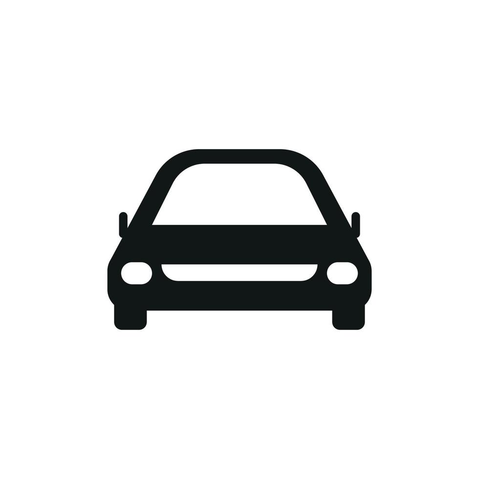 icône de vecteur de voiture. illustration de logo avant simple vue isolée. signe symbole. création de logo de voiture de style automatique avec silhouette d'icône de véhicule de sport concept