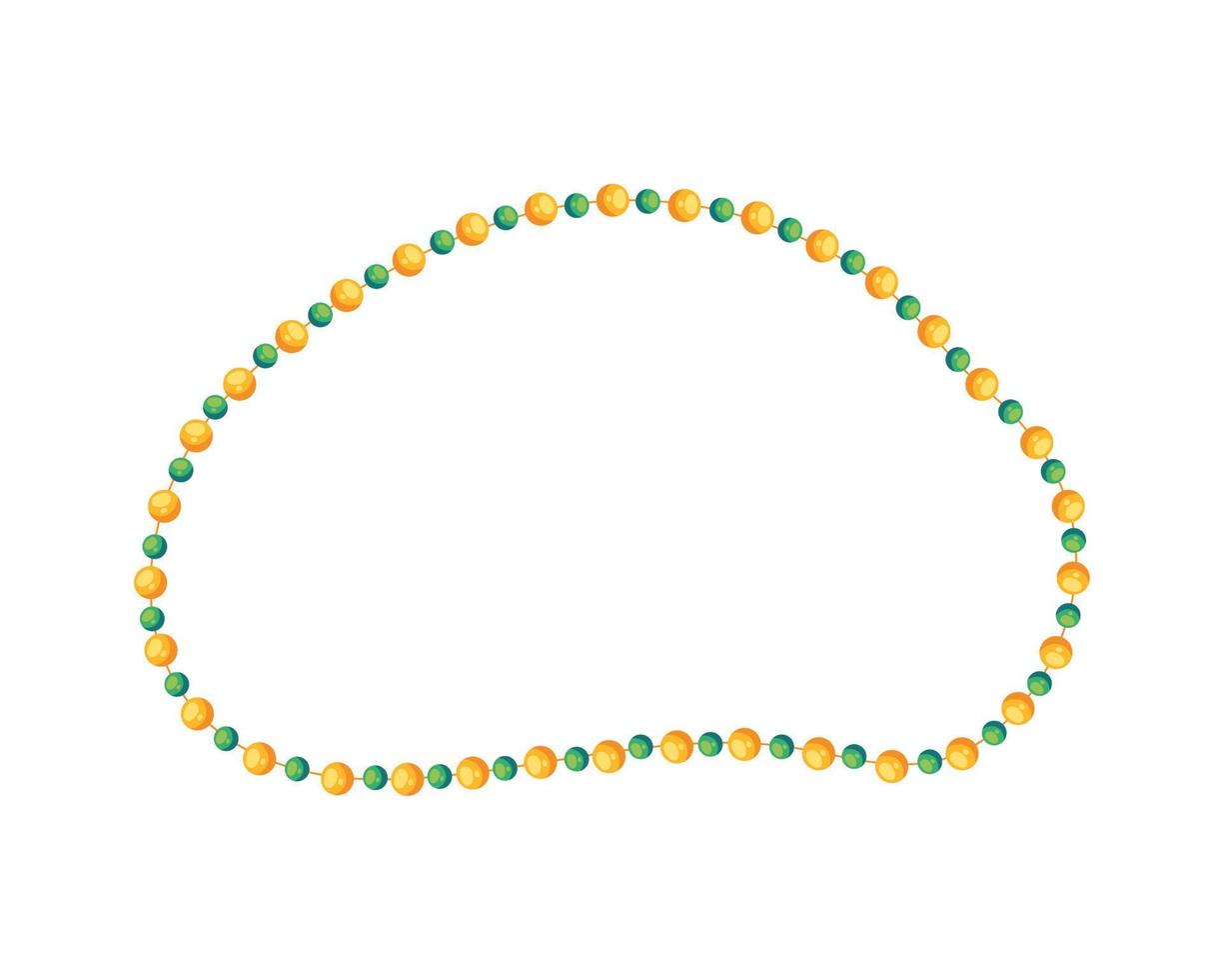 icône de collier de perles isolée vecteur
