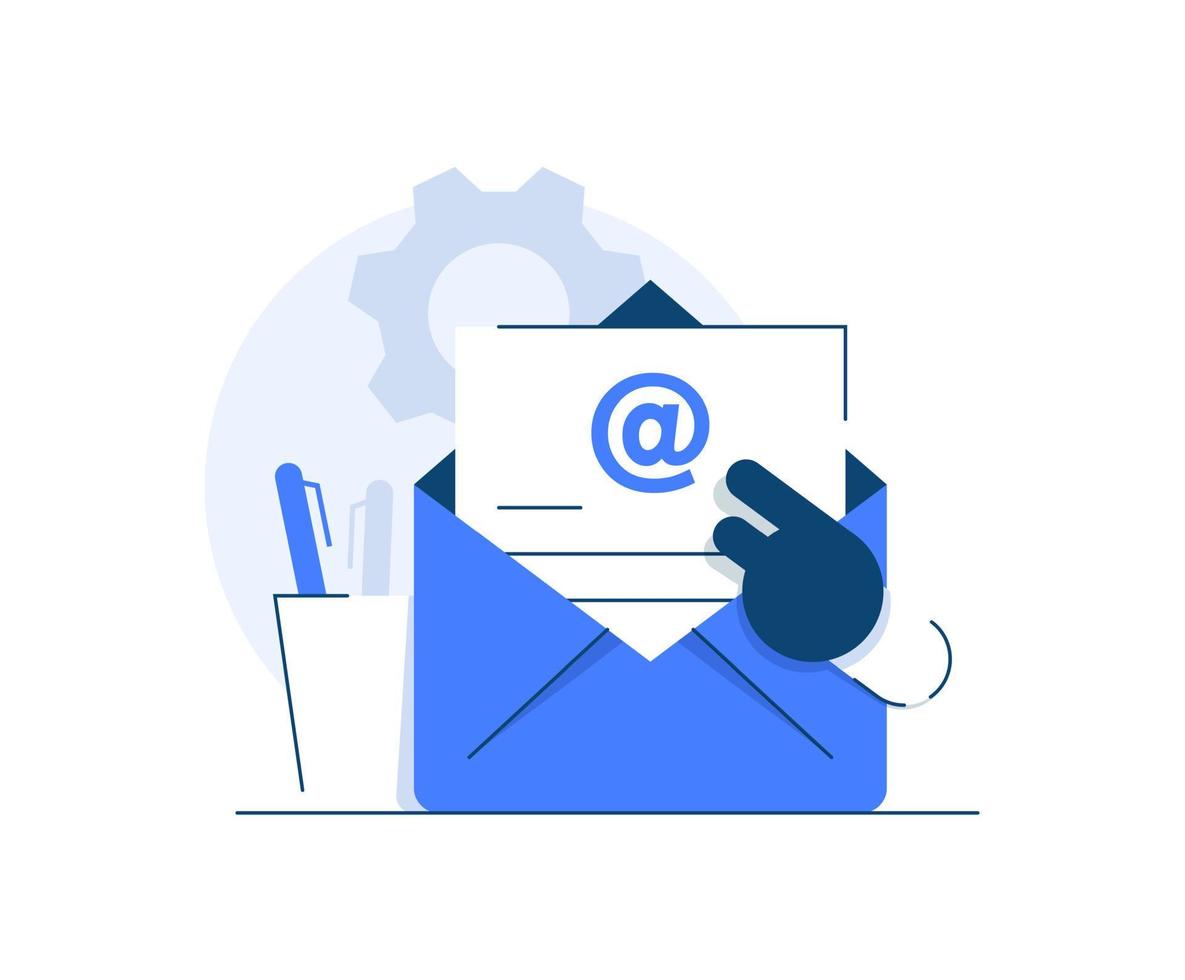 e-mail et messagerie, campagne de marketing par e-mail vecteur