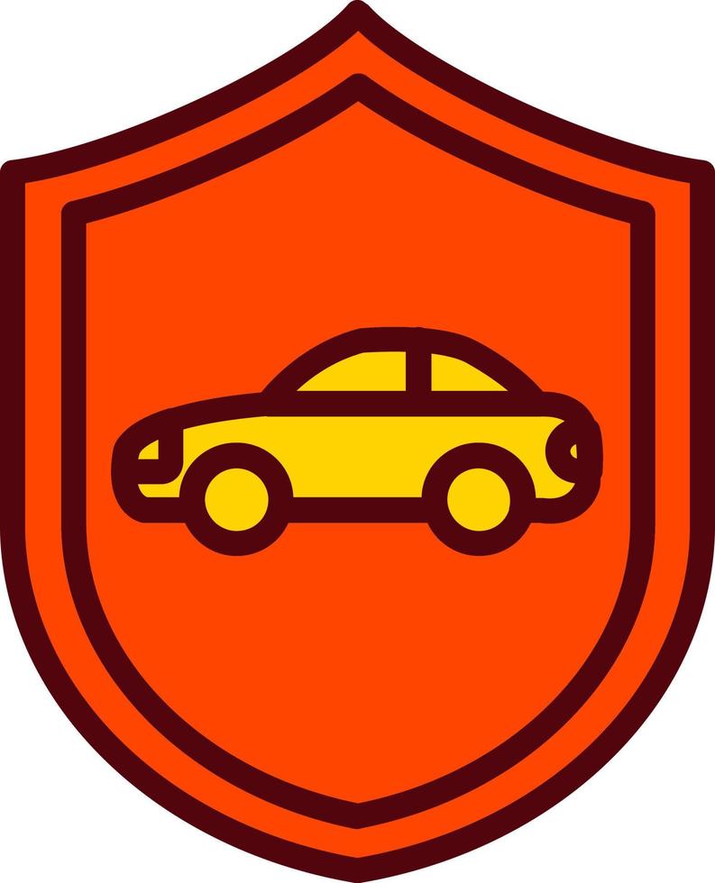 icône de vecteur d'assurance voiture