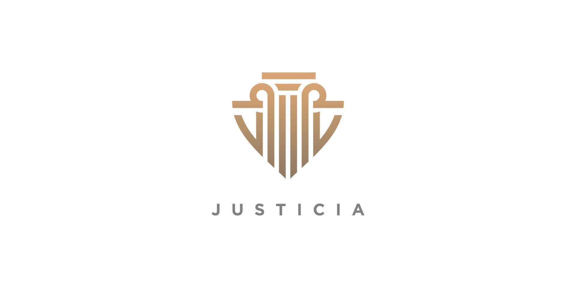 création de logo de justice avec un concept abstrait moderne vecteur