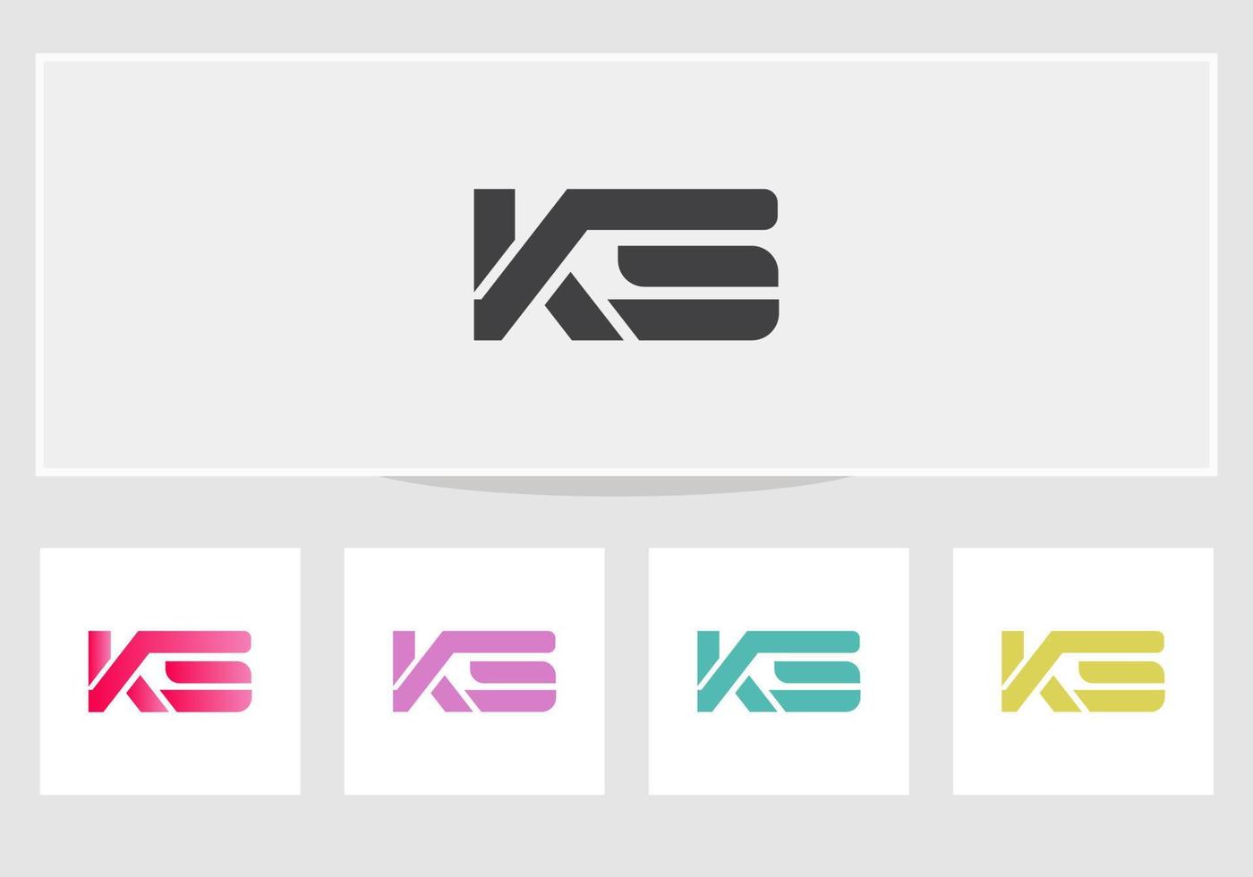 création de logo ks. vecteur de conception de logo ks moderne à la mode moderne