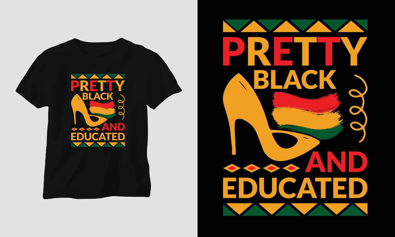 conception de t-shirt et de vêtements du mois de l'histoire des noirs. impression vectorielle, typographie, affiche, emblème, festival vecteur