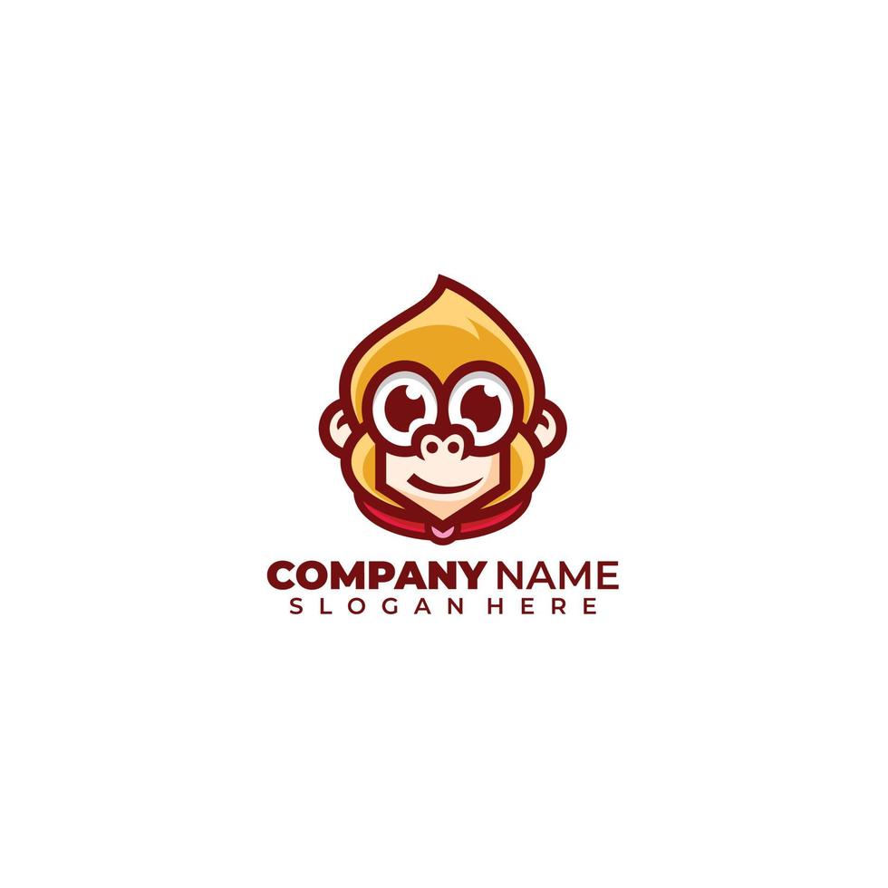 modèle de conception de singe illustration logo vector