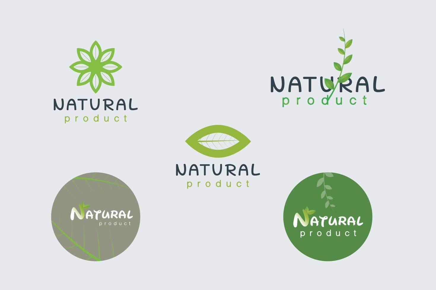 modèle de conception de logo de produit naturel. vecteur