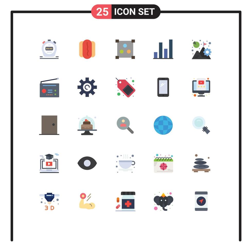 25 icônes créatives signes et symboles modernes de la croissance des appareils analyse graphique en ligne éléments de conception vectoriels modifiables vecteur