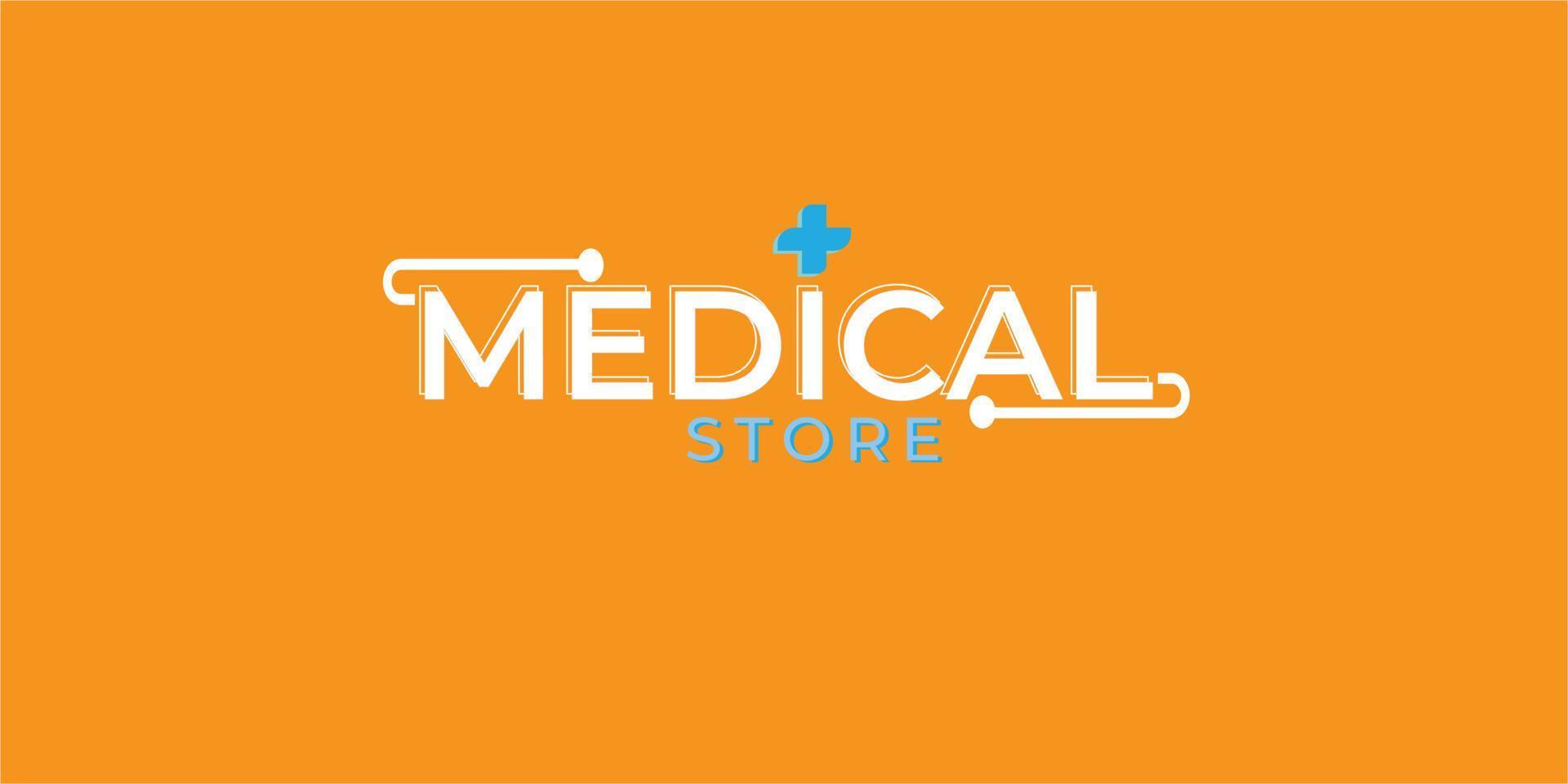 logo du magasin médical, illustration vectorielle vecteur